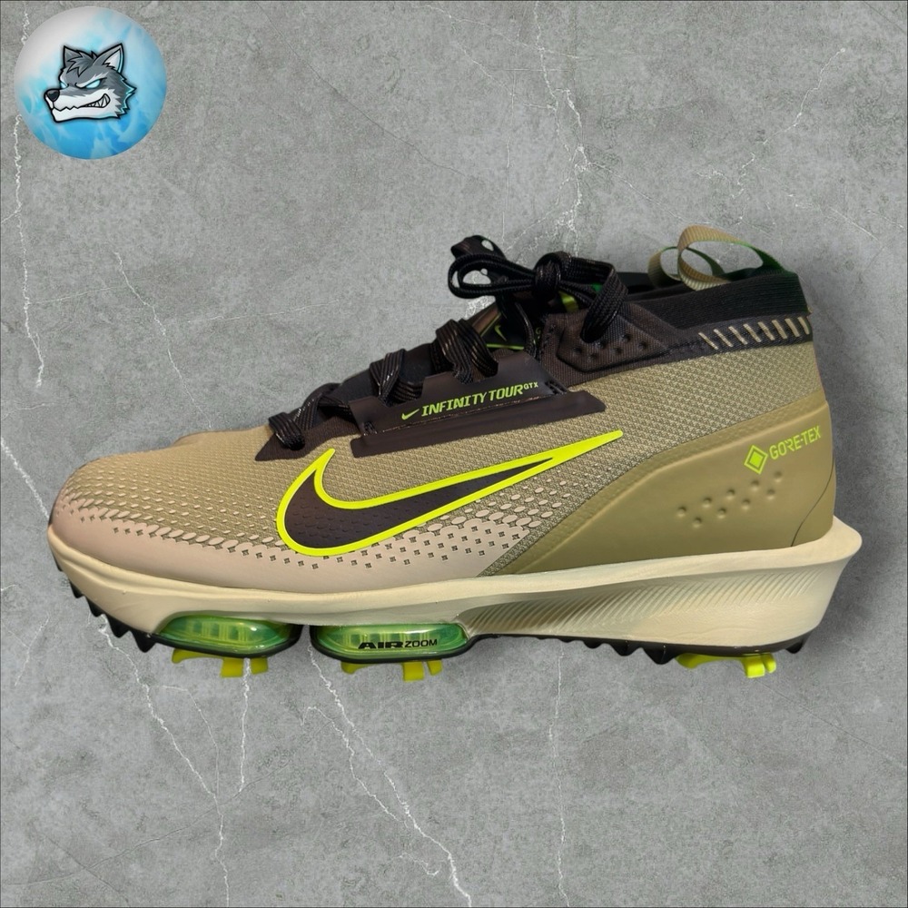 Nike Air Zoom Infinity Tour 2 Gore-Tex Olive Men's Size 11 Golf Shoes FV4897-300 - Picture 2 of 5